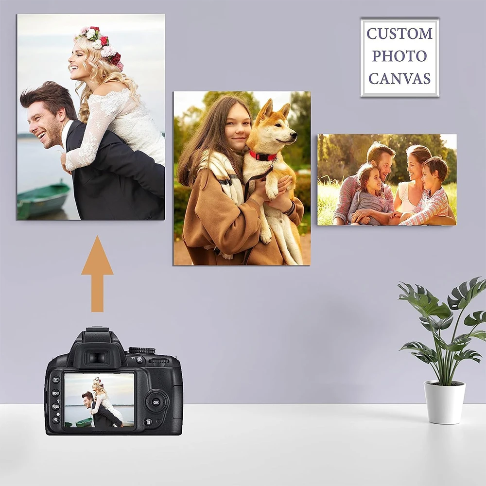 1pc Frameless Personalize Custom Photo Canvas Paintings Black White Quotes Wall Art Painting Pictures Home Bathroom Decoration