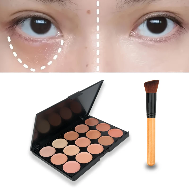 15-color Multicolour Liquid Facial Concealer Spots Black Circle Eye Lacrimal Groove High Coverage Lasting Oil Control Makeup