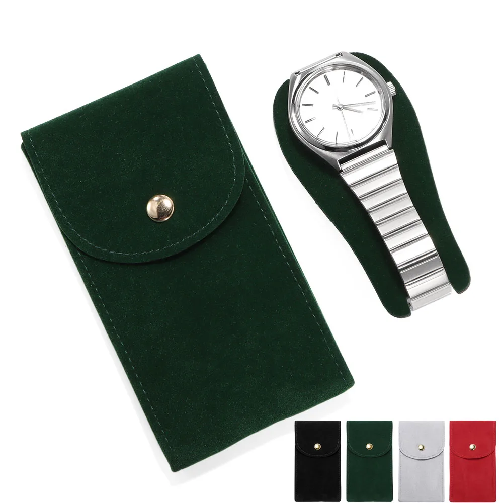 Bolsa de almacenamiento portátil de franela para reloj, organizador de viaje para un solo reloj, bolsa de regalo, funda protectora contra el polvo, 1 ud.