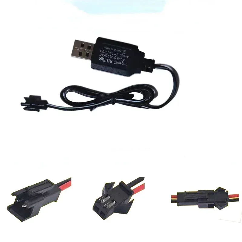 3.6 فولت 4.8 فولت 6 فولت 7.2 فولت أسود USB مهايئ شاحن كابل عالمي لسماء فايبر مروحية لعبة بدون طيار