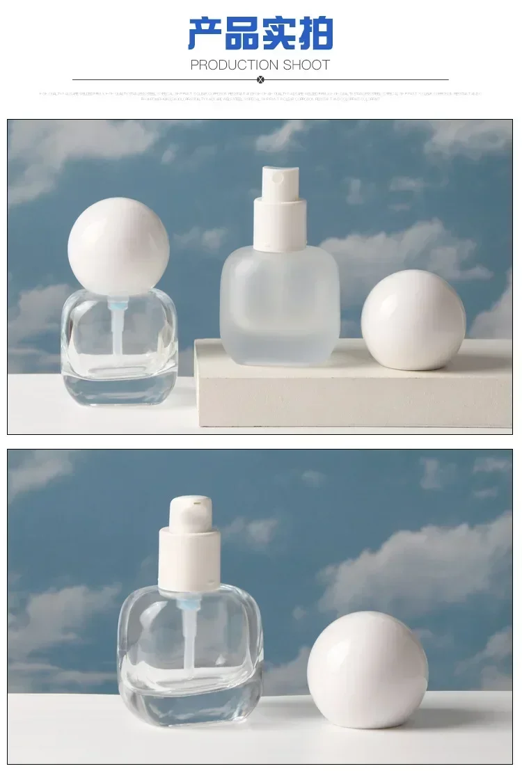 Flacone Spray per profumo da 30ML per Dispenser di colonia vuoto trasparente da viaggio spruzzatore portatile in vetro per cosmetici Toner Lottle glassato