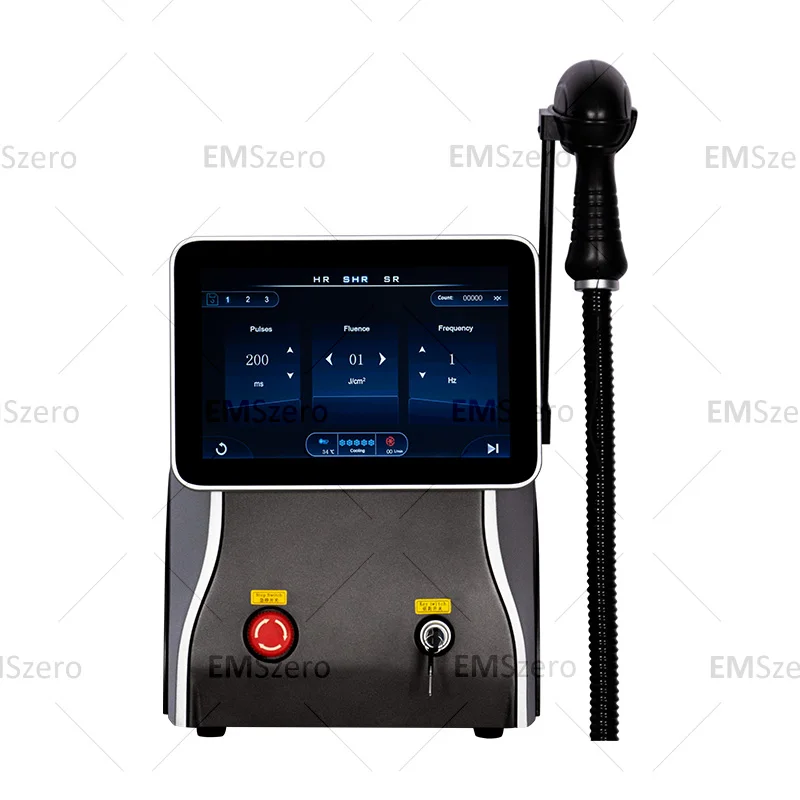 EMSzero Portable Professional Semiconductor Laser 3 Wavelength 755nm 808nm 1064nm Alexandrite Hair Removal Device Permanen