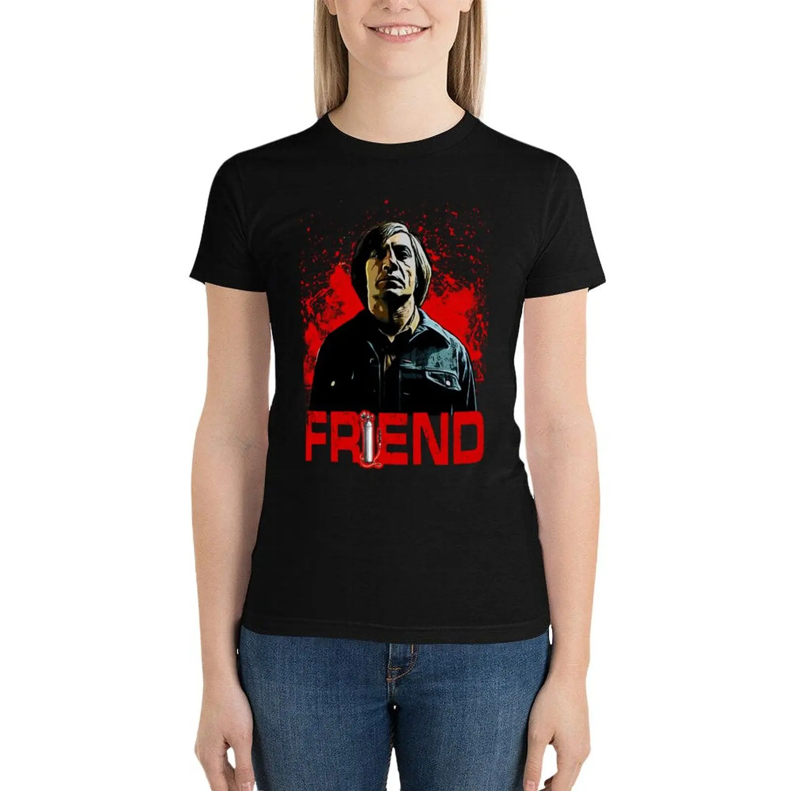 Anton Chigurh T-Shirt shirts graphic tees lady clothes white t-shirts for Women