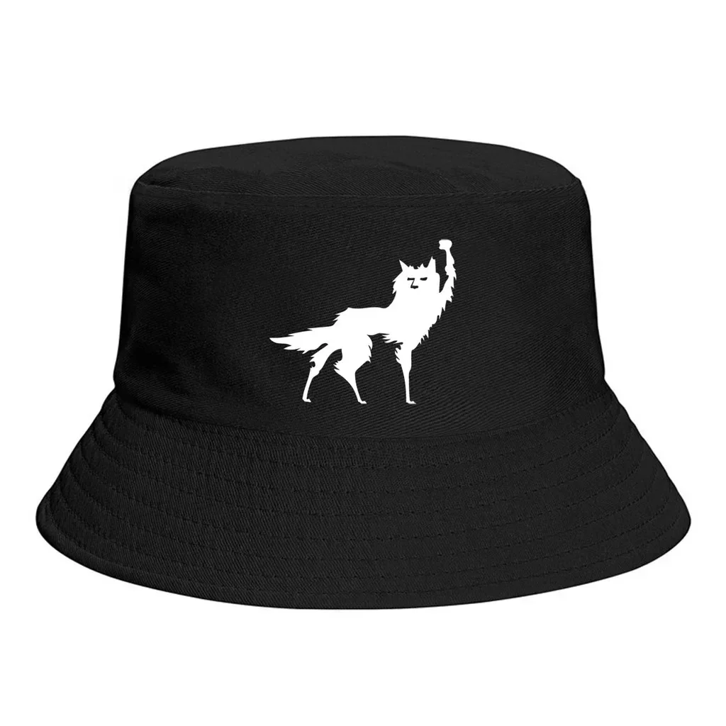 Fantastic Mr Fox  Wolf Canis Lupus  Simple Animal Bucket Hat Women Men Students Foldable Bob Fisherman Hats Panama Cap Autumn