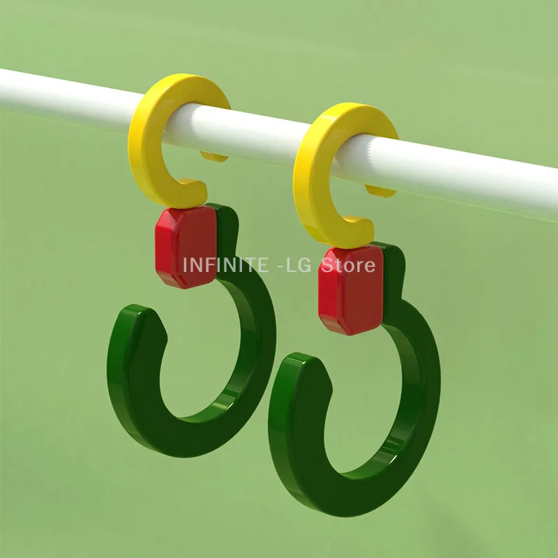 Multifunctional Colorful Two-end Universal Hook 360 Degree Free Rotation Foldable S Hook Closet Crossbar Punch-free Hook