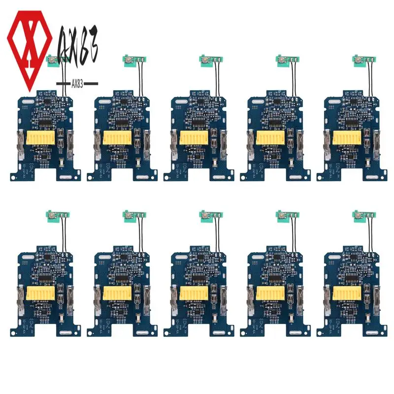 

AX83-10Pcs BL1830 Li- Battery BMS PCB Charging Protection Board For 18V Power Tool BL1815 BL1860 LXT400 Bl1850