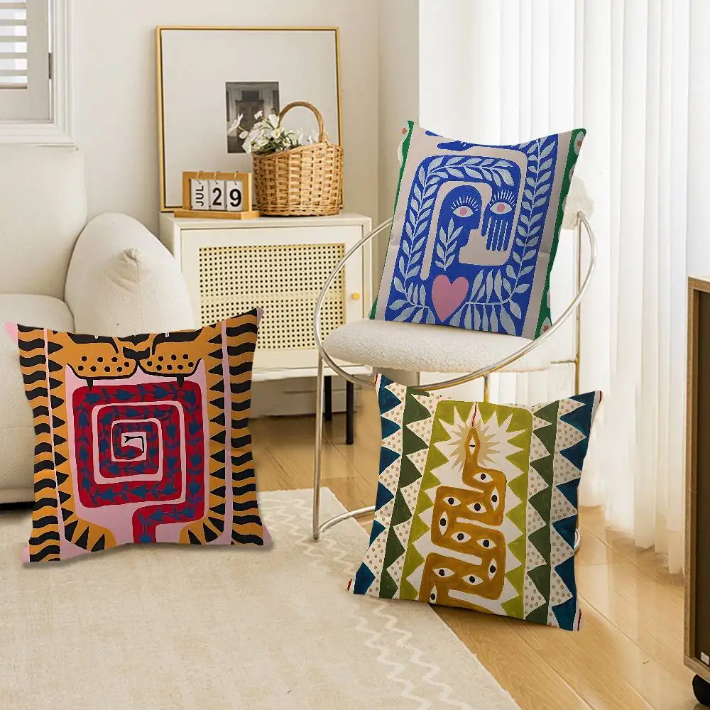 Ancient Egypt Tiger Leopard Personalized Picture Text Home Decorative Pillows Household Gifts 45x45cm