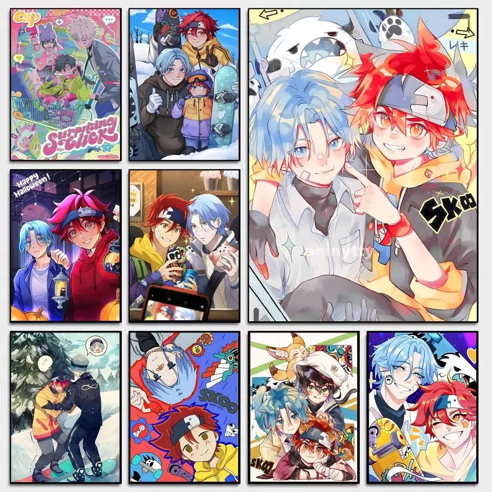 Anime Cool Boy S-Sk8 The Infinity Painting Classic Vintage Posters HD Quality Wall Art Retro Posters for Home Room Wall Decor
