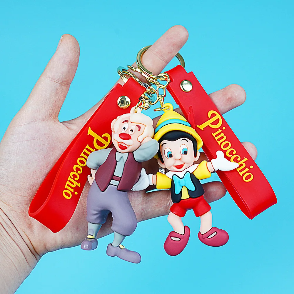Creative Cartoon Character Pinocchio Keychain Bag Accessory Car Keychain Gift Item