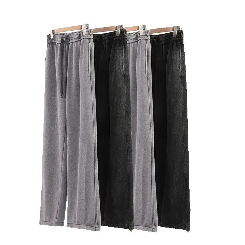 

Straight Sweaterpants Fashion Washing to make old Men's Pants Sports Elasticity Leisure Trousers XXXL Bottoms