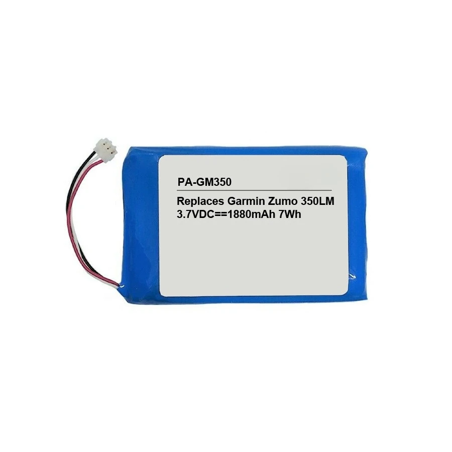 3.7V 1880mAh PA-GM350 Rechargeable Li-Ion Battery For Garmin ZUMO 340LM 350LM 390LM GPS Batteries 361-00059-00 Accessories