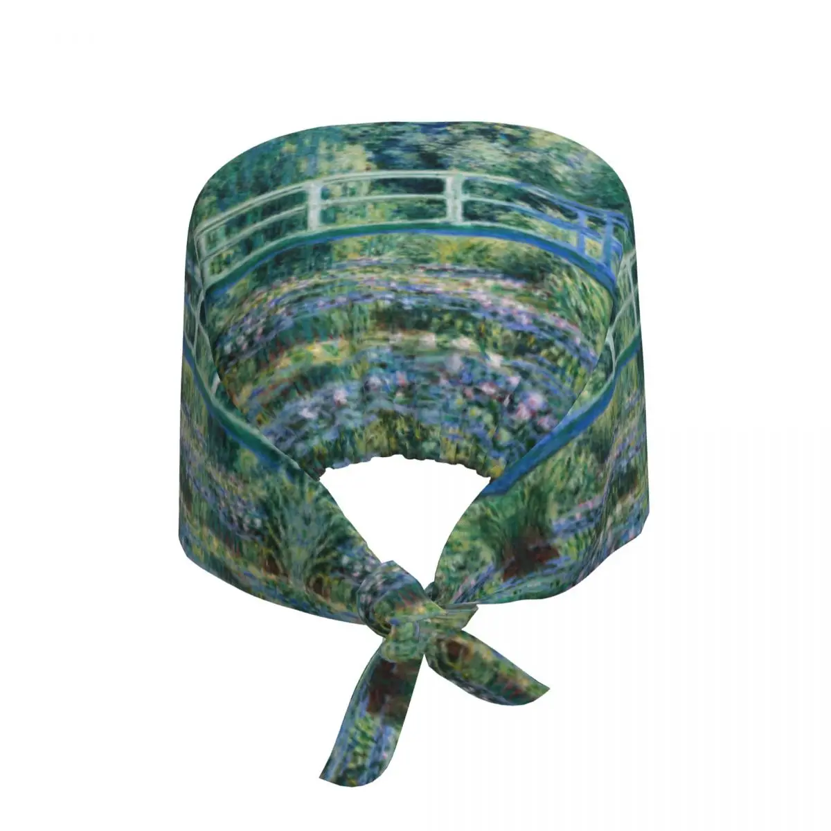 The Waterlily Pond Green Harmony Medical Staff Scrubs Hat Claude Monet Water Lilies and Japanese Bridge For Chef Hat Scrub Caps