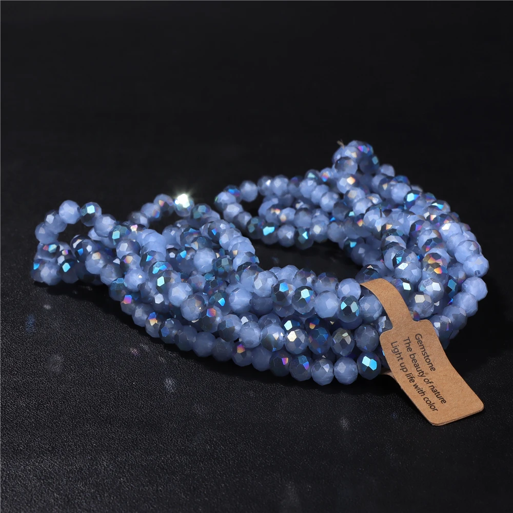 Großhandel 5 Strang/Los facettierte österreich ische Kristall perle Rondelle lose Abstand halter ab Farbe Glasperlen für Schmuck herstellung Zubehör – Detail 34