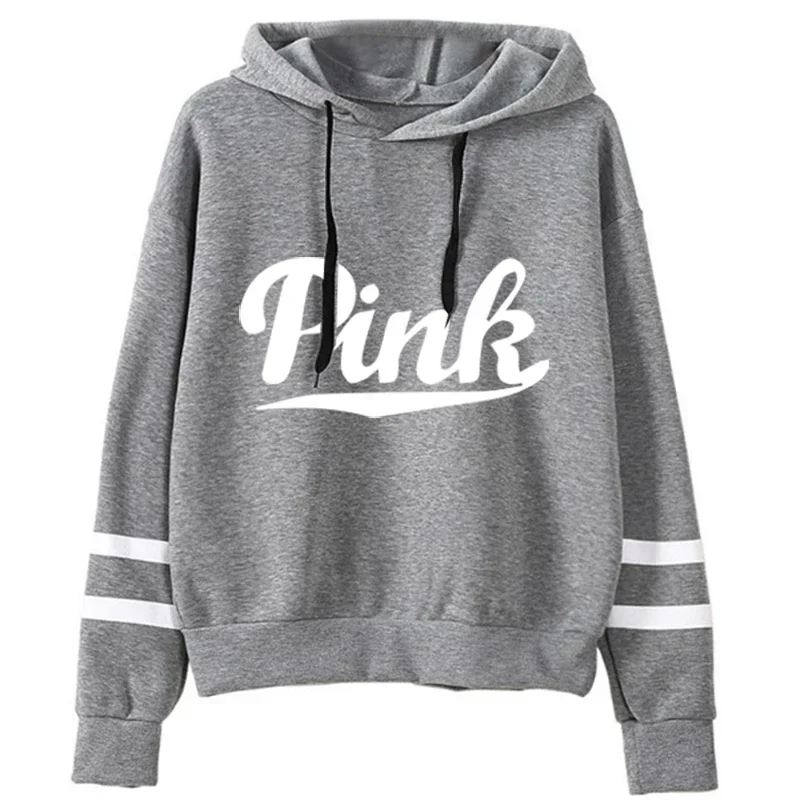 

New Autumn Women's Hoodies Long-Sleeved Top Daily Striped Slim Fit Solid Color Versatile Fashion Casual Female Sweatshirts