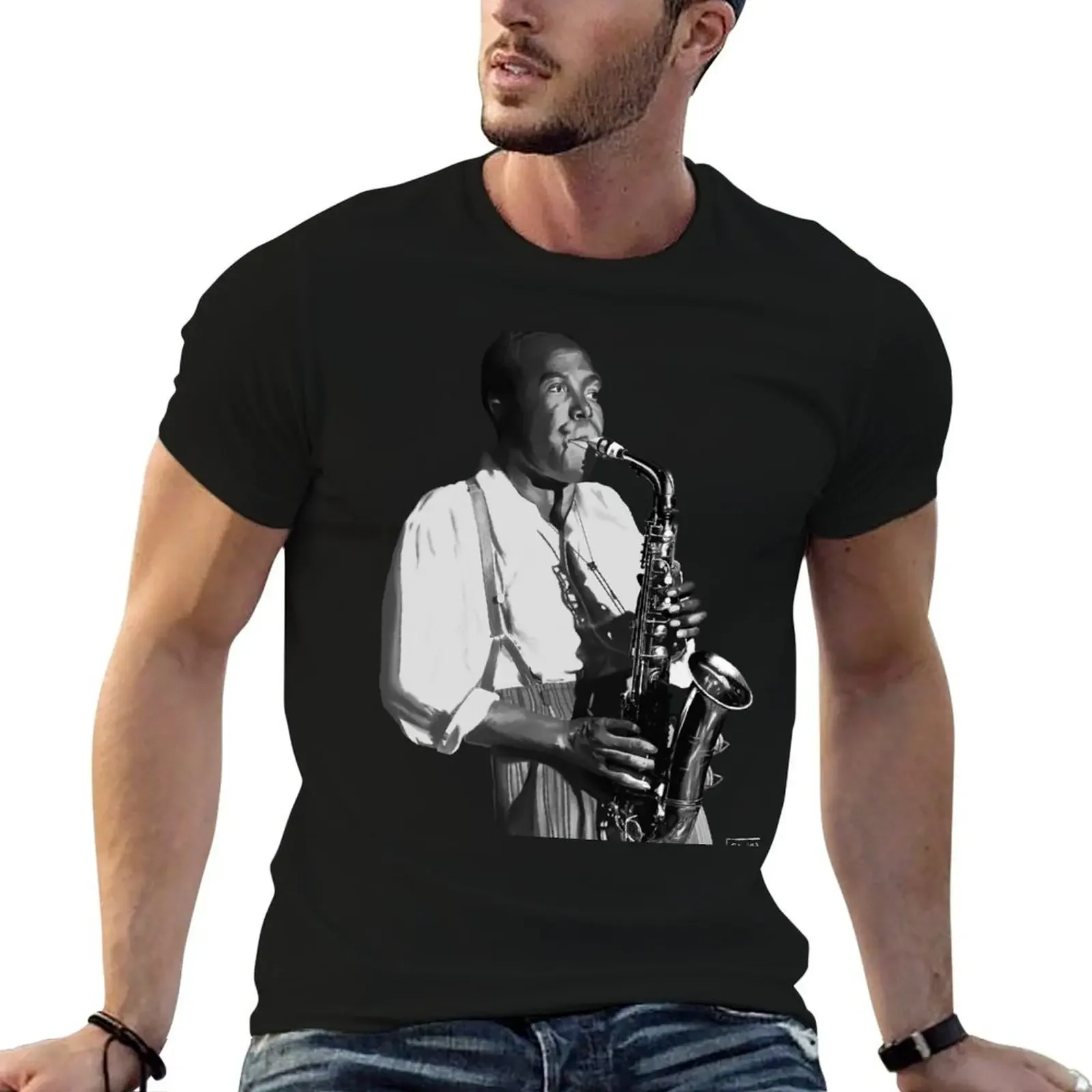 Charlie Parker Jazz Painting T-Shirt vintage clothes anime figures plus sizes quick drying mens graphic t-shirts