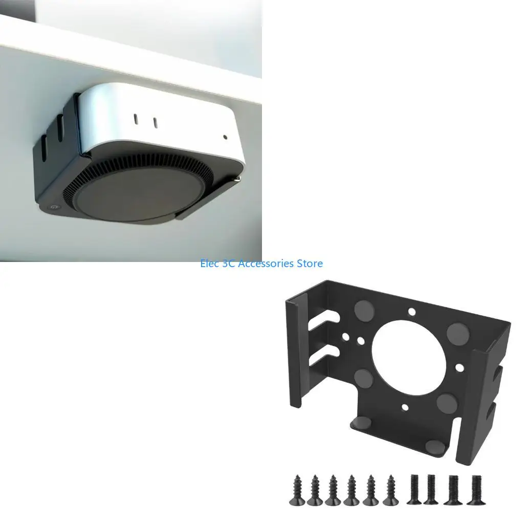 Y51A Metal Stand Holder For Mini Desktop Computer Under Desk Or Screen Back Organization Bracket