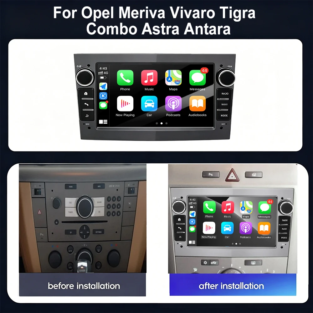 For Opel Meriva Vivaro Tigra Combo Astra Antara Car Radio Stereo Multimedia Video GPS Navigation Player IPS screen BT