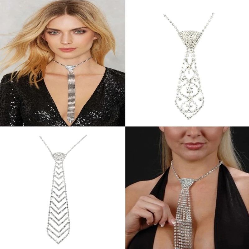 2023 New  Neck Tie Women  Necktie Necklace Party Costumes Jewelry Accessories Gift for Women