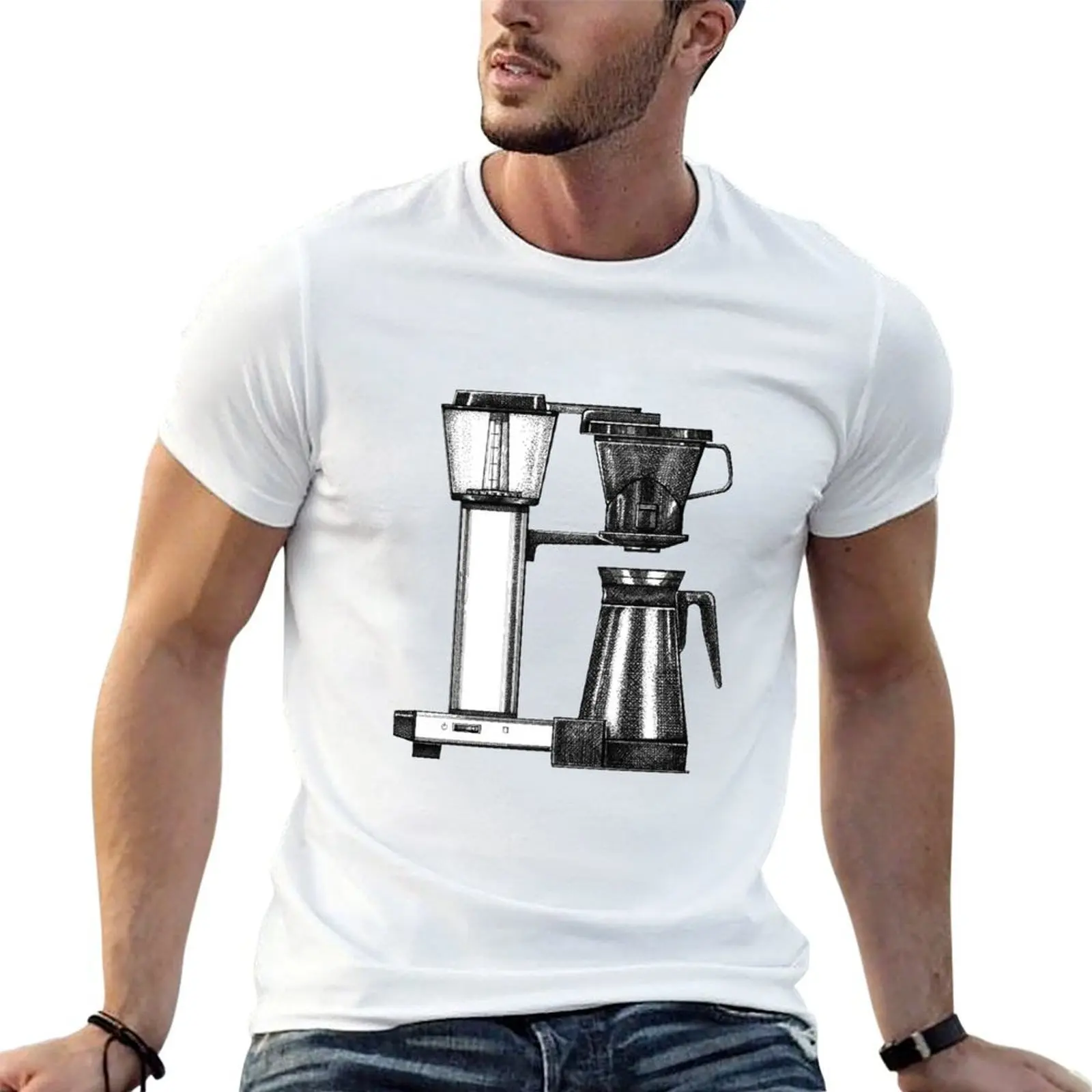 

Moccamaster T-Shirt man t shirt heavy cotton mens graphic t shirts man tshirt T-Shirt