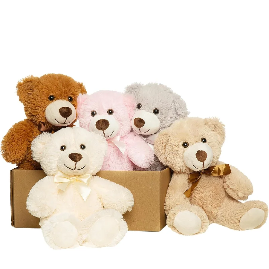 5 Stück Bären Kuscheltiere Plüschtiere Geschenk für Kinder Freundin, 13,5 Zoll Kuschelbären für Weihnachten Valentinstag Geburtstagsgeschenk – Detail 7