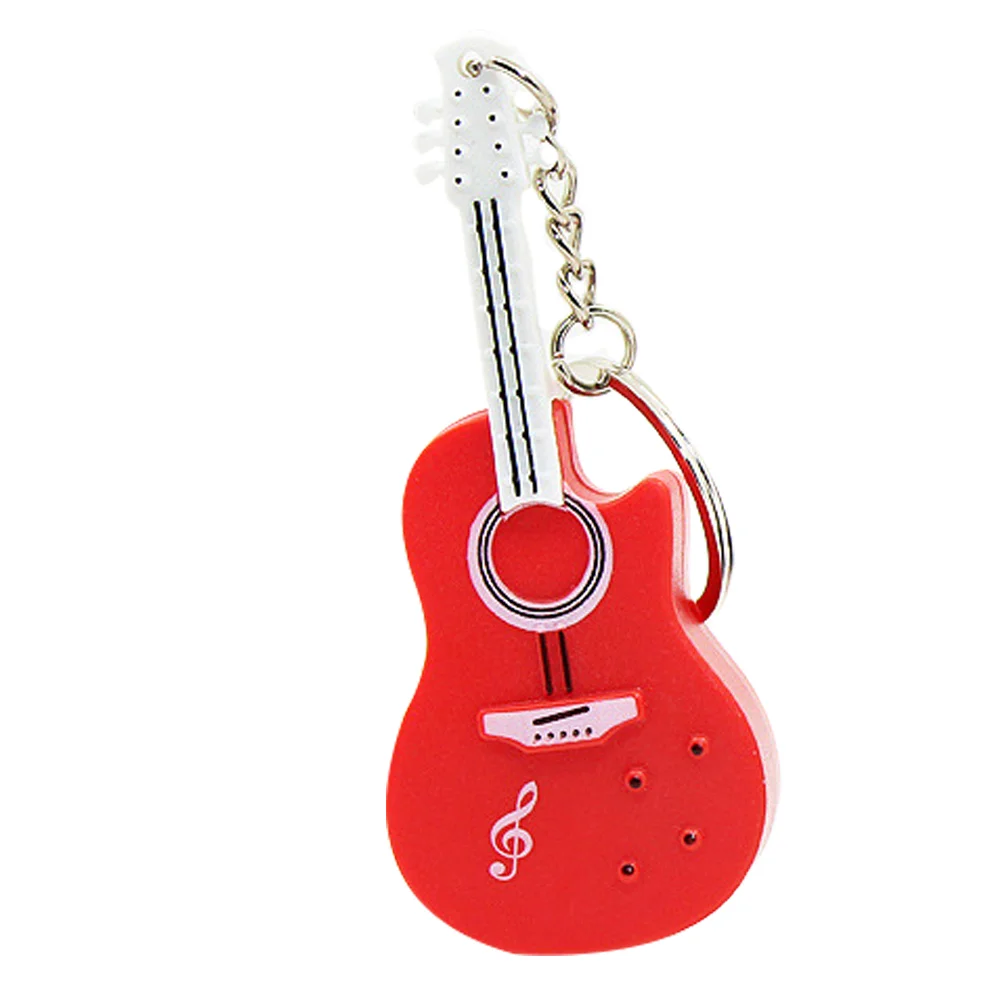 Guitar Keychain Backpack Holder Chains Women for Car Keys Music Party Favor Ring Matching Keychains with Lights Decorative