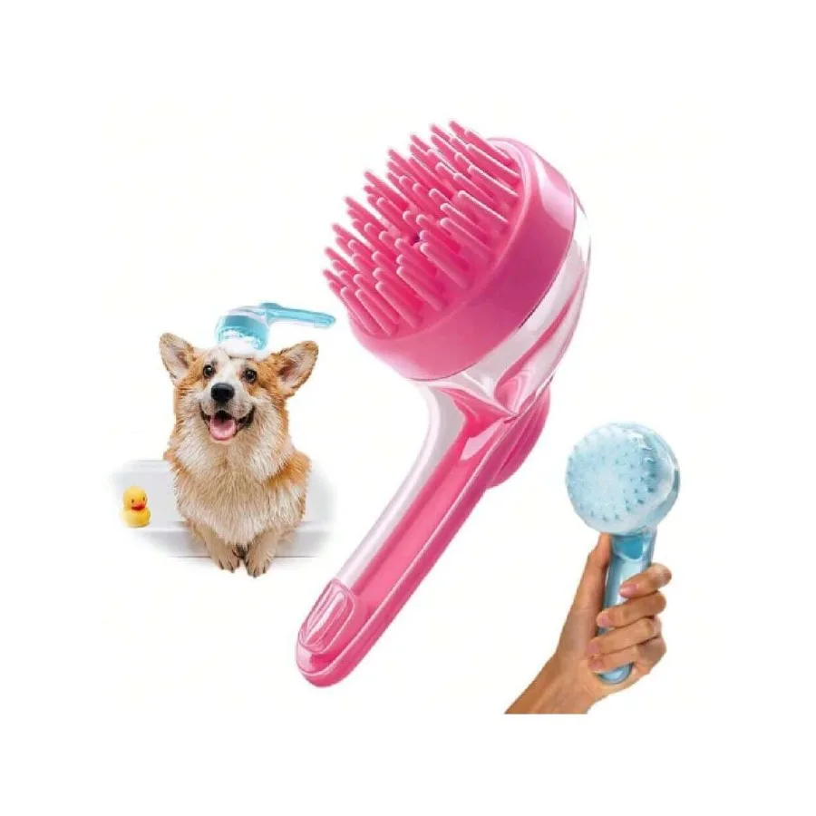 

【New style】Dog Bath Brush, New 2 In 1 Dog Shampoo Brush Bubble Maker, Soft Silicone Dogs Scrubber For Bathing With Soap Dispen