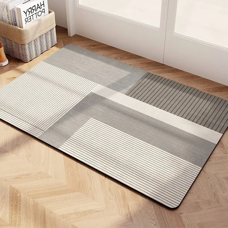 Minimalist Style Kitchen Bathroom Drain Mat Bathrooms Floor Anti Slip Pad Living Room Absorbent Footmat Bedroom Entrance Doormat