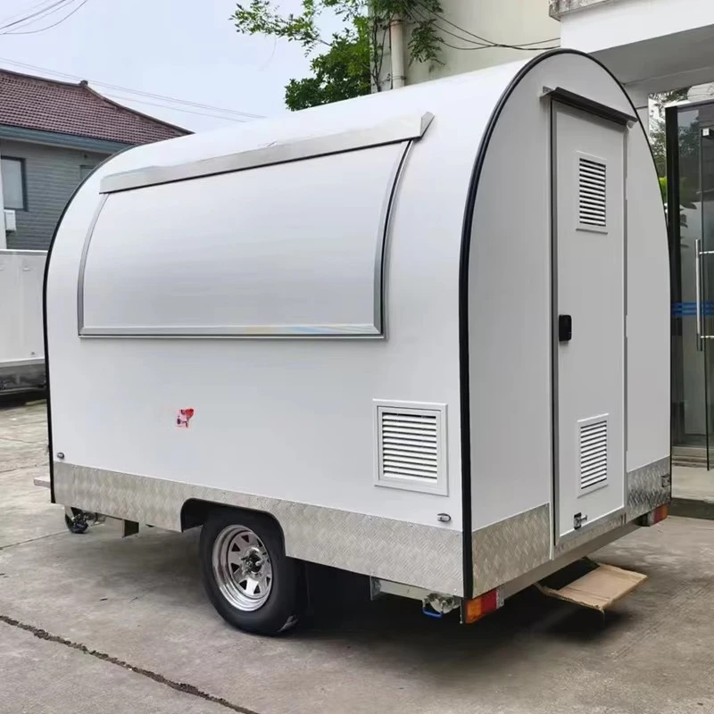 Food Cart Mobile Food Catering Trailer Fully Equipped Outdoor Mobile Beer Ice Cream Coffee Cart