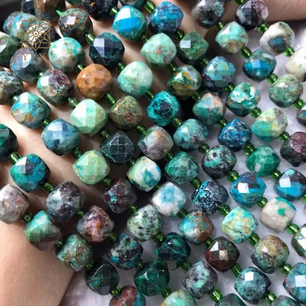 

Gemstone Beads Chrysocolla Polished Folk Style 9x10mm Stone Sold Per Approx 38-40 Cm Strand For Women Jewelry Making Accessories