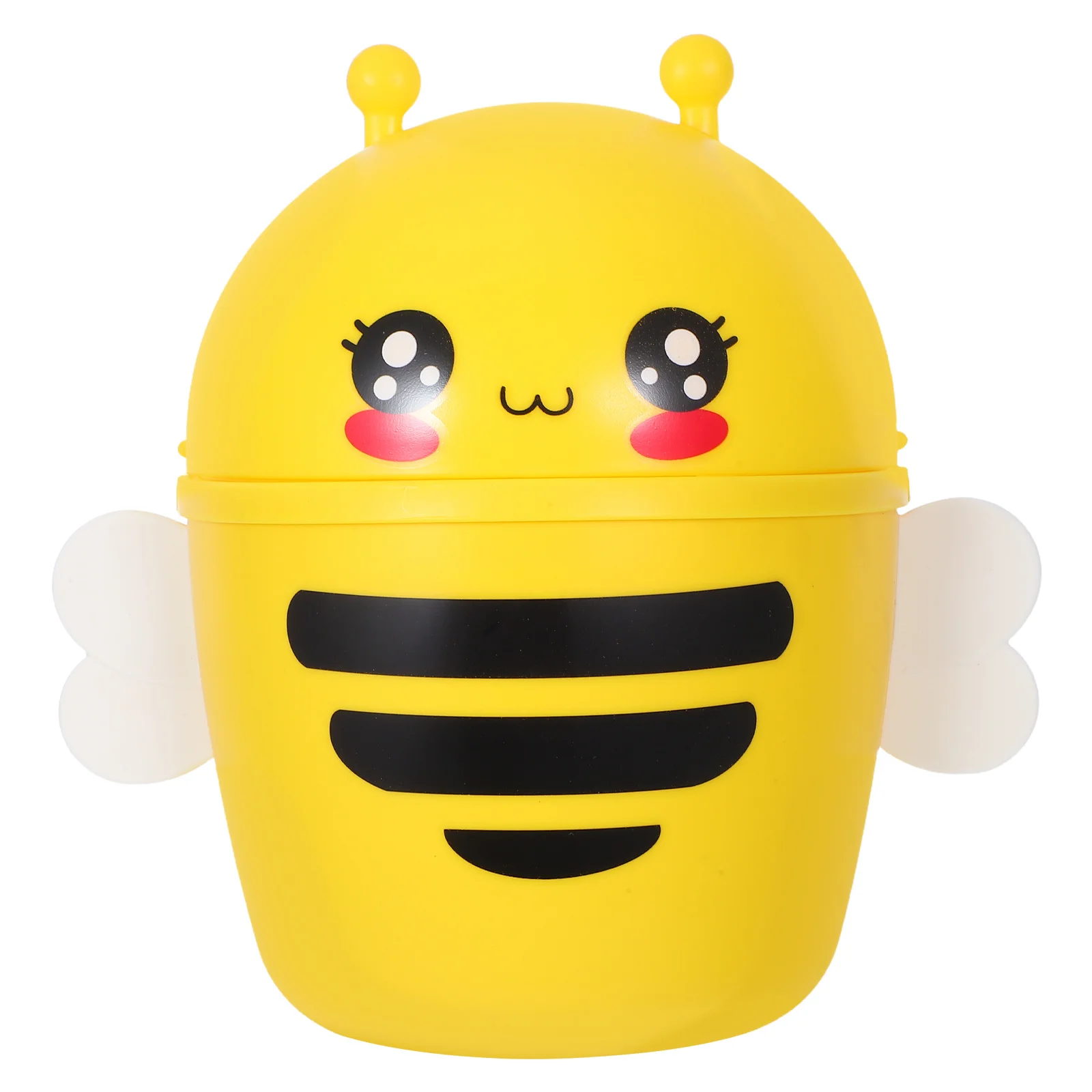 

1pc Mini Trash Can Clamshell Lid Flip-Type Design Desktop Garbage Bin For Office Home Bedroom Waste Paper Container Cartoon