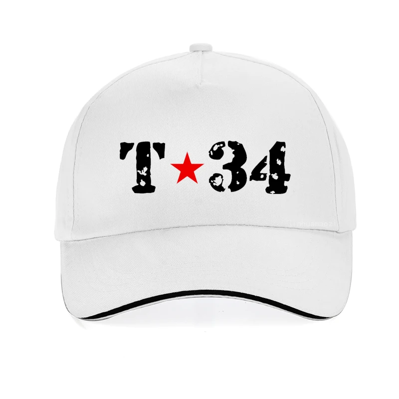 T-34 Soviet Tank WWII Russian Army Historic Red Star Men baseball cap man Outdoor T-34 Tank Print hat Military enthusiasts hats