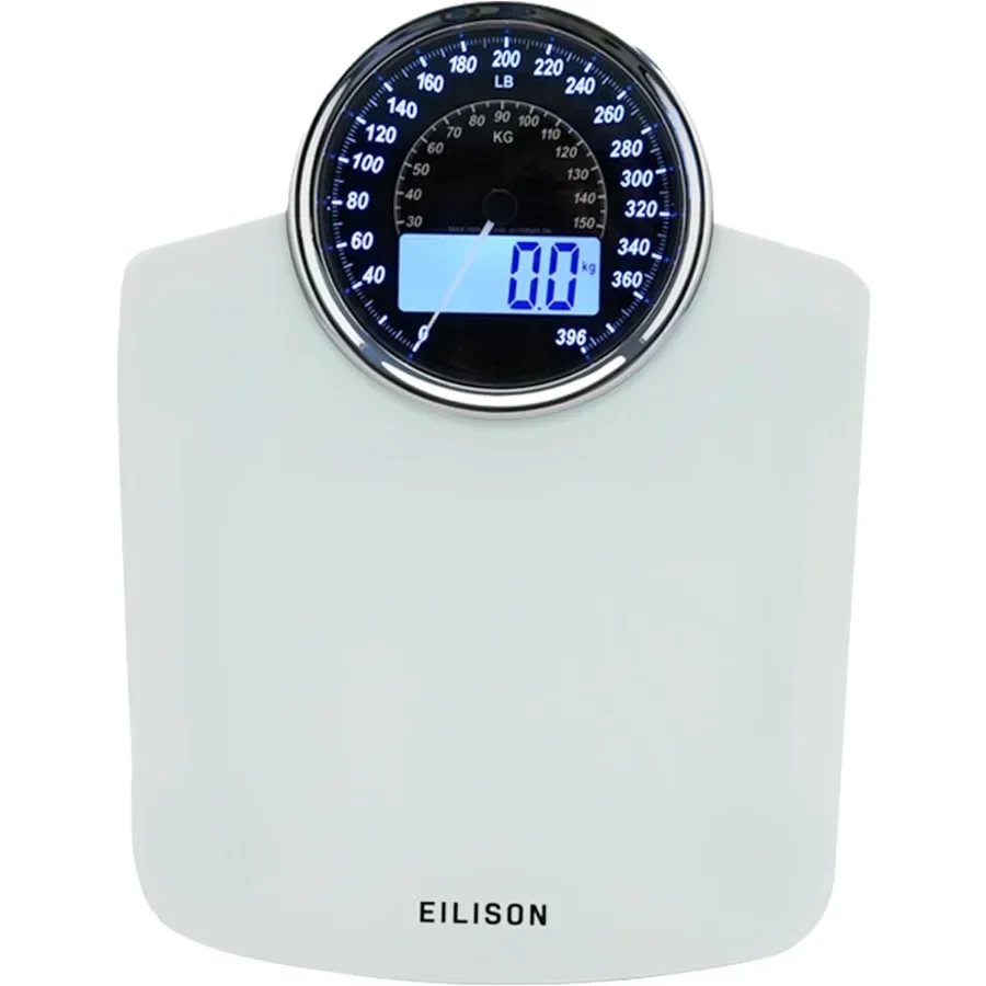 

Highly Advanced 2in1 Digital and Analog Weighing Scale for Body Weight Measurement with 400lbs Capacity Featuring 4 HighPrecisi