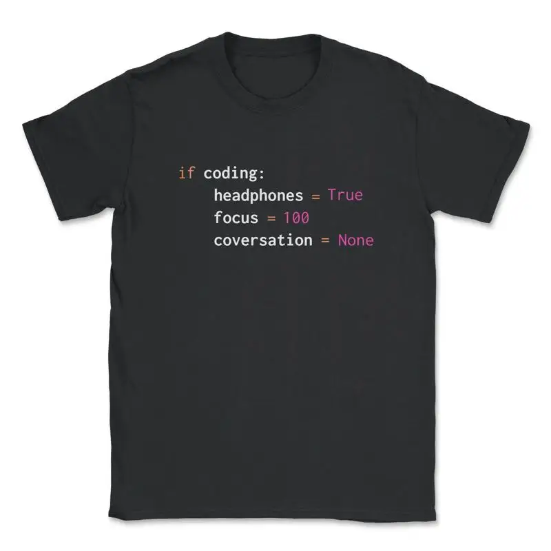 

Python programming product with funny coding print T Shirt