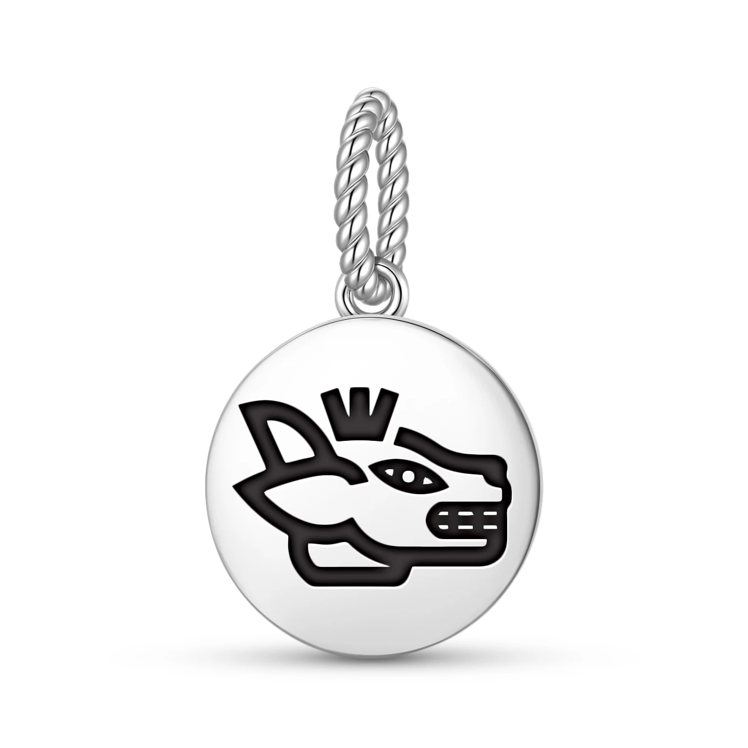 Aztec Mazatl 925 Sterling Silver Charm Bead DIY Pendant Charm Fits Original Bracelet Jewelry Gift