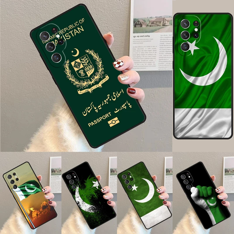 Cover For Samsung Galaxy S24 Ultra S21 S22 S8 S9 S10E Note 10 20 Plus FE S23 Pakistan Flag Phone case Coque