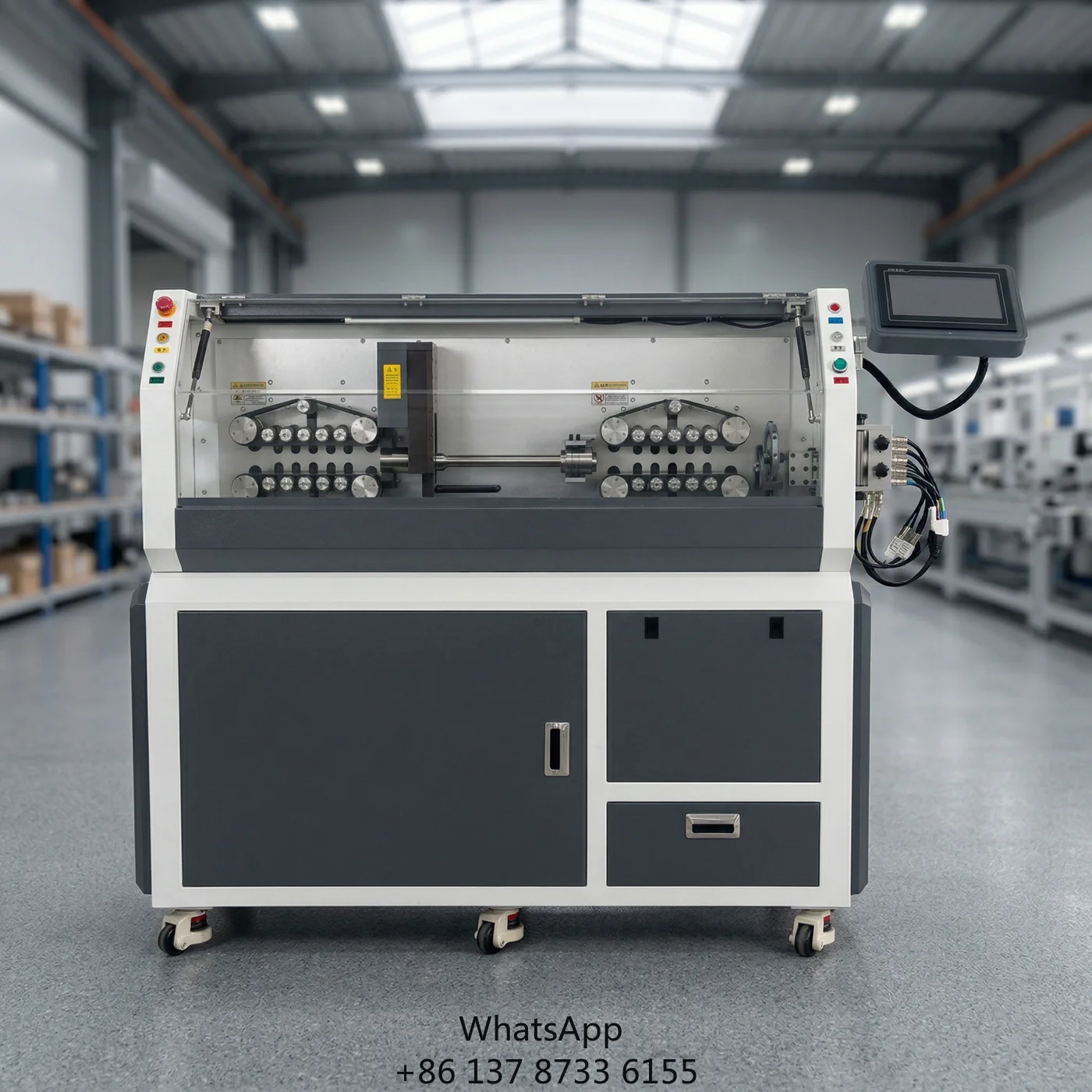 Industrial 300mm2 Automatic Cable Stripping Machine 12 Wheels Drive Heavy Duty Wire Stripper 3Q SQ-WB300 10-inch Touch Screen