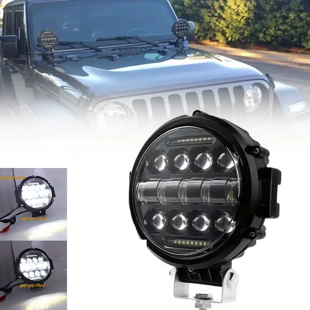 7 zoll Runde LED Arbeit Licht 7'' High-Helligkeit Off-Road Dach Spot Licht für Lkw Pickup Für SUV ATV UTV 7'' Auto Arbeit Licht