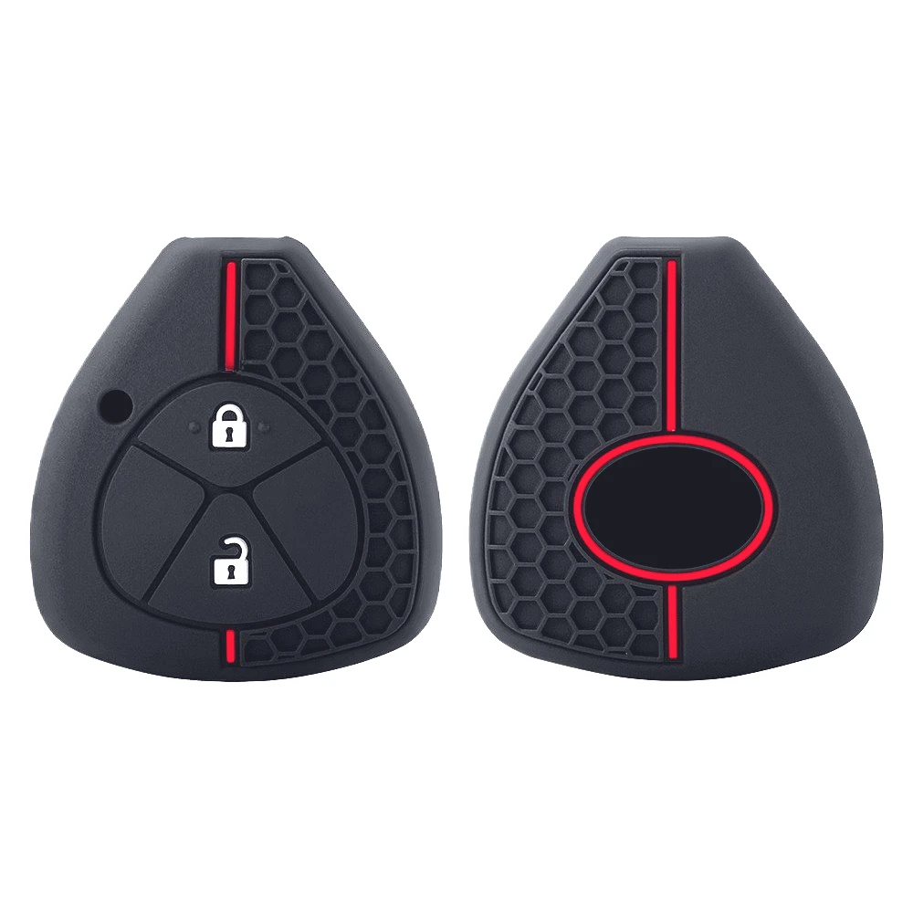 For Toyota Corolla VIOS Camry Yaris RAV4 HiLux Cruiser Fortuner 2 Buttons Auto Key Shell Fob Holder Bag Car Key Case Cover
