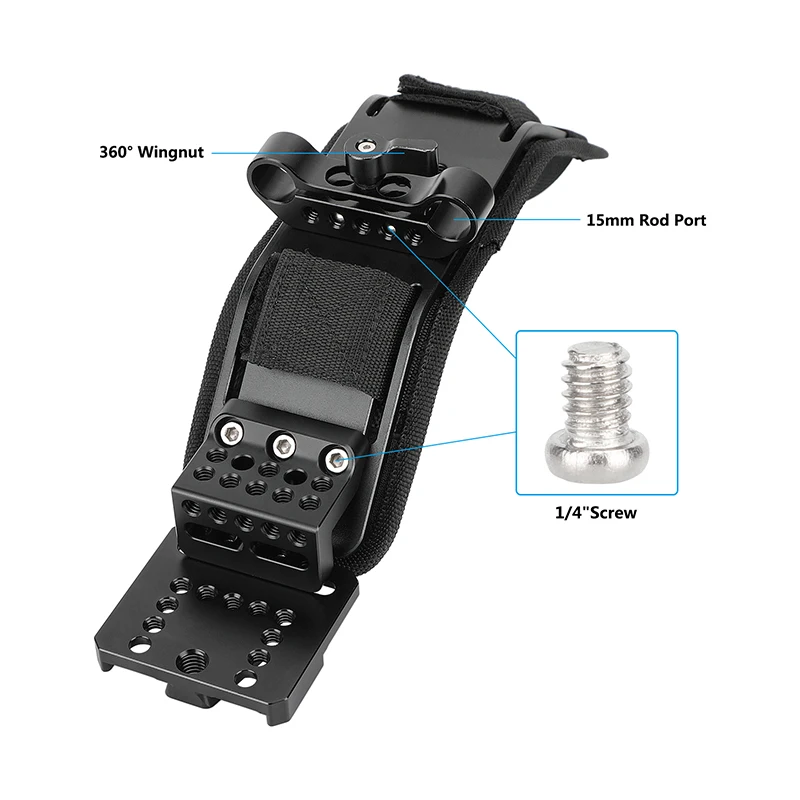 HDRIG Ergonomic Shoulder Pad Mount with V-Wedge Mount 15mm LWS Rod Clamp for Sony VCT-U14 Tripod Adapter for Shoulder Rig