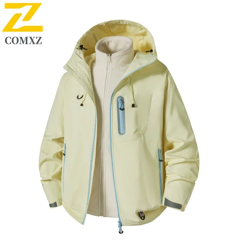 

COMXZ Мужская куртка в уличном стиле, удобная уличная альпинистская ветрозащитная теплая парка, повседневные морозостойкие осенне-зимние куртки