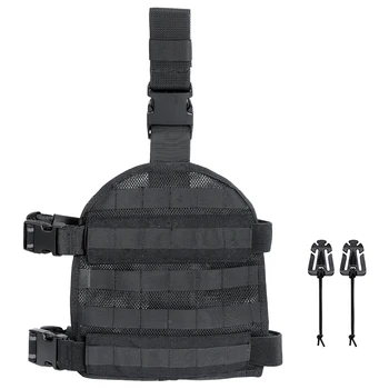 TAFTACFR Tactical Heavy Duty Mesh MOLLE Drop Leg Platform pannello universale con cintura regolabile e cinghie per coscia