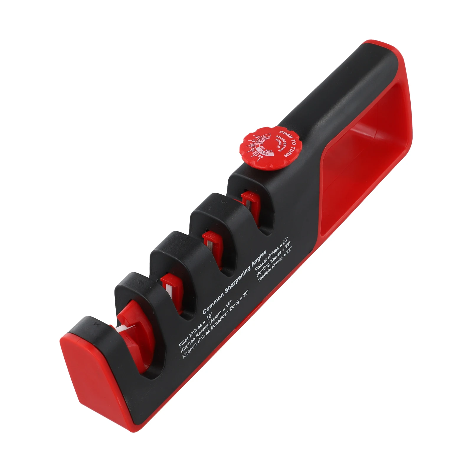 Adjustable Angle Sharpener 4 Slot Sharpener Ergonomic Handle Non-Slip Base Razor-Sharp Finish For Kitchen Knives