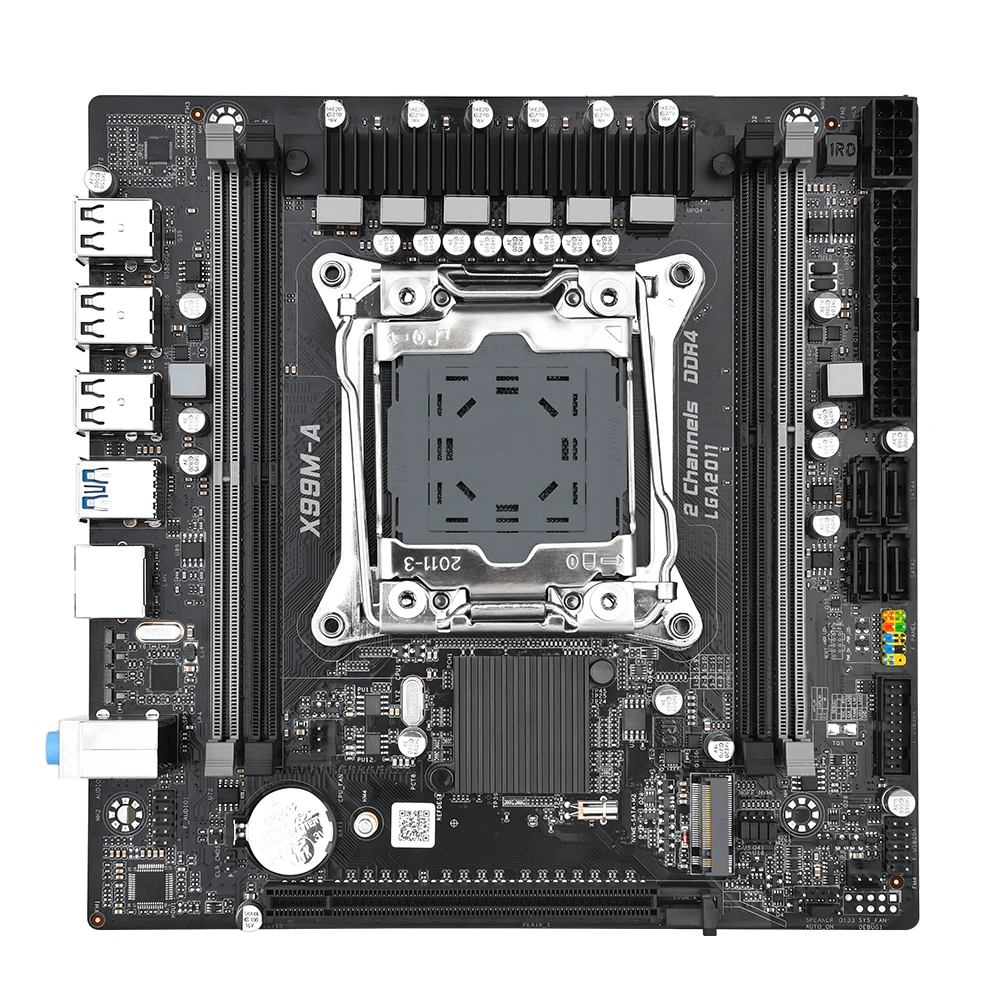 XSJnewwold X9 LGA2011-3 Kit Micro Atx X 99 con 2680 V4 + 16 GB DDR4 RAM Combo Placa Mae Kit di montaggio per ufficio xeon USB 3.0