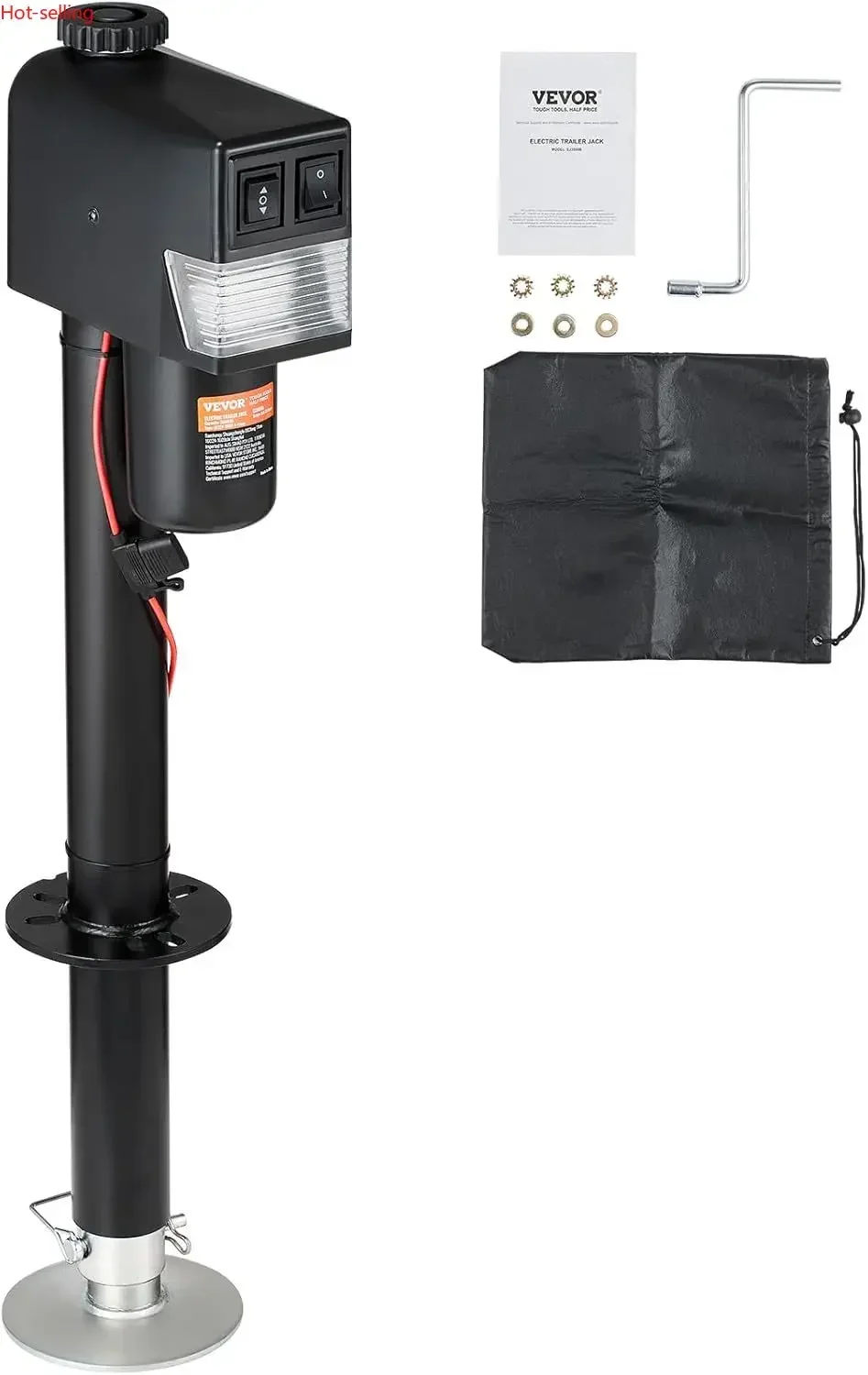 

BestsellerElectric Tongue Jack, 3500lbs Capacity, 9.84"-33.85" Electric Trailer Jack with Waterproof Cover for RV, Horse, Utilit