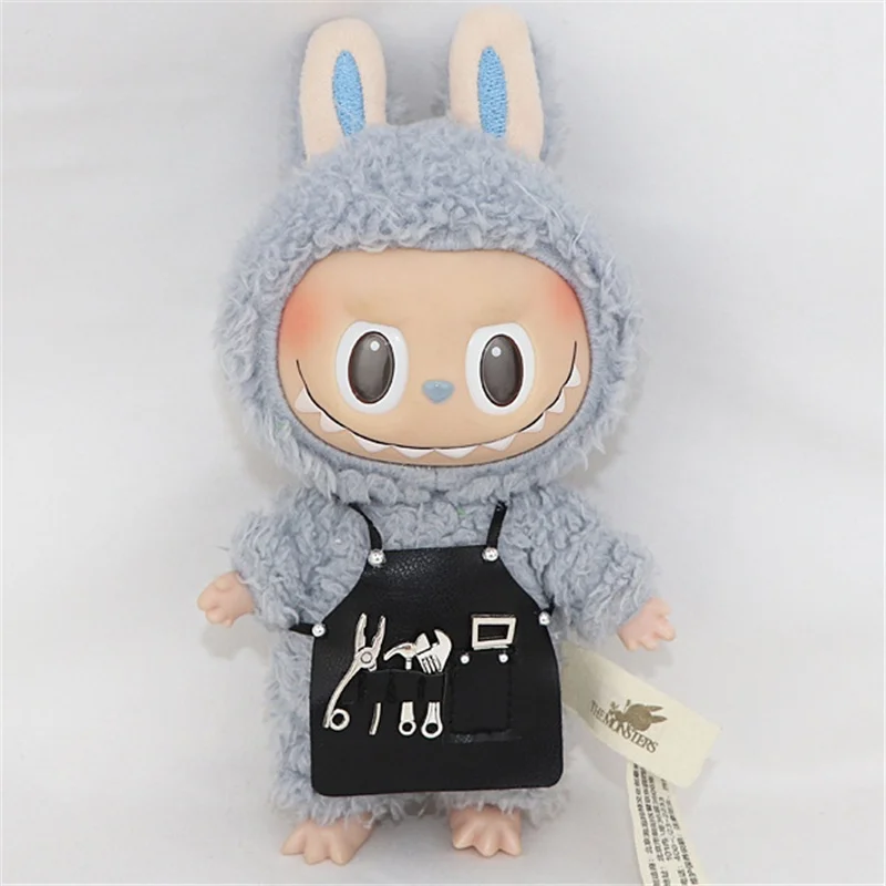 Per 15 17 centimetri Labubu Bambole Outfit Accessori Regalo Patatine Fritte Bretelle Grembiule e M Cappello Strumenti di Riparazione Stoviglie Gussy Abbigliamento