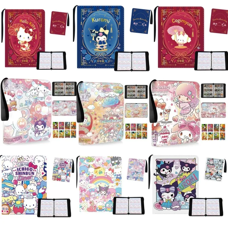 9 Pocket 900 Stuks Sanrio Kaart Album Boek Map 9 Kaartsleuven Hello Kitty Collecties Rits Dubbele Zak Rits kaart Bindmiddel Houder