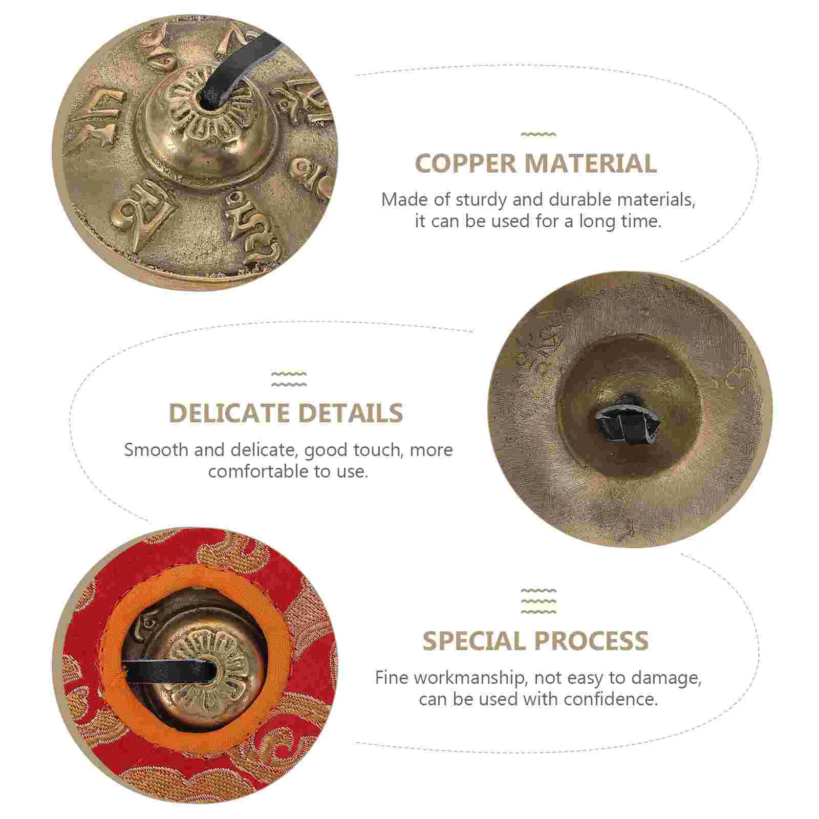 Touch The Bell Copper Cymbals Chimes Percussion Instrument Religious Take Bath Meditation Nepal