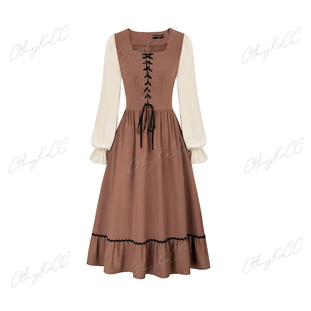 Frauen mittelalter liches Kostüm kleid Kurzarm Puppen kragen Retro Dienst mädchen Kleid niedlichen französischen Dienst mädchen Outfit Cosplay Party Festival Kleider