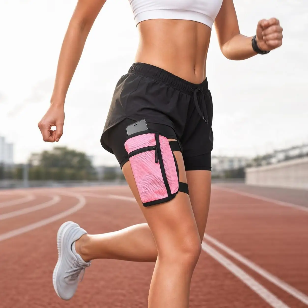 Nylon Outdoor Calf Bag Waterproof Anti-slip Leg Wallet Bag Shockproof Convenient Running Phone Storage Pouch Men Women