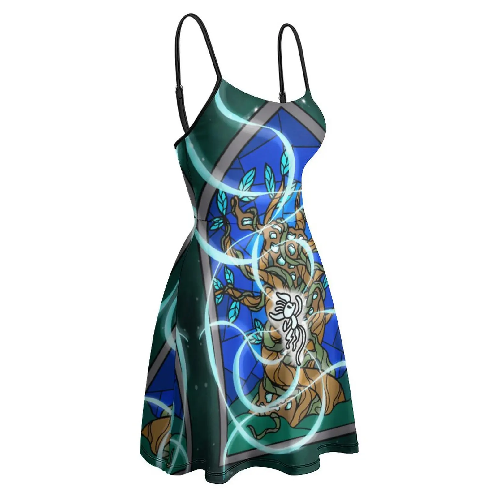 يطير الفن أوري والغابات العمياء أكشن Gam المرأة فستان بكتافة أعلى جودة الملابس النسائية الغريبة كول الأطراف Strappy فستان #3